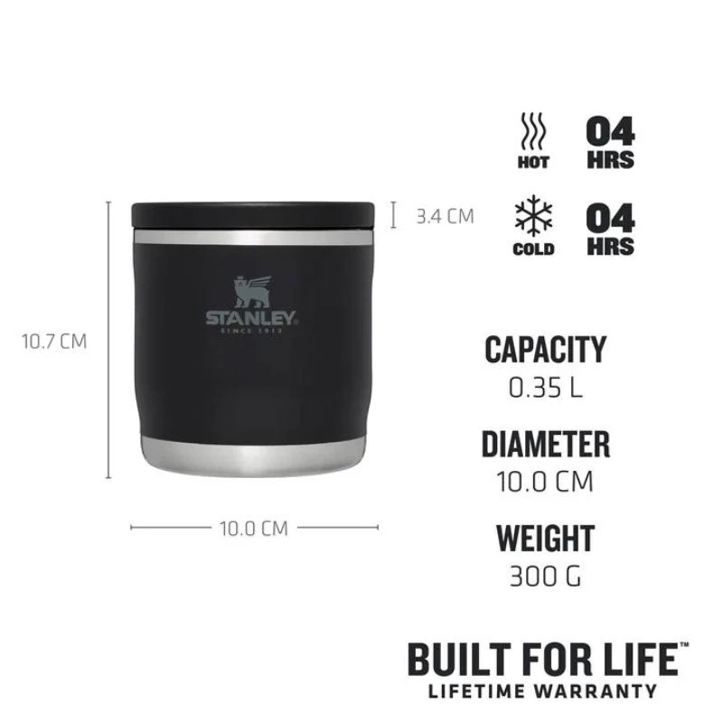 STANLEY Adventure To-Go recipiente isotérmico al vacío para alimentos 0,35L negro