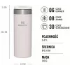 Stanley AeroLight Vaso de viaje 0,47L cuarzo rosa metalizado