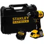 STANLEY atornillador-taladro a batería (SFMCD714D1T-QW), 18V (negro/amarillo, batería de Li-Ion de 2,0 Ah, maletín Pro-Stack)