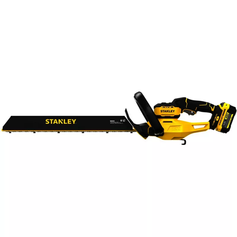 STANLEY Cortasetos a batería (STCHT8255M1-QW), 18V (negro/amarillo, batería Li-Ion 4,0 Ah)