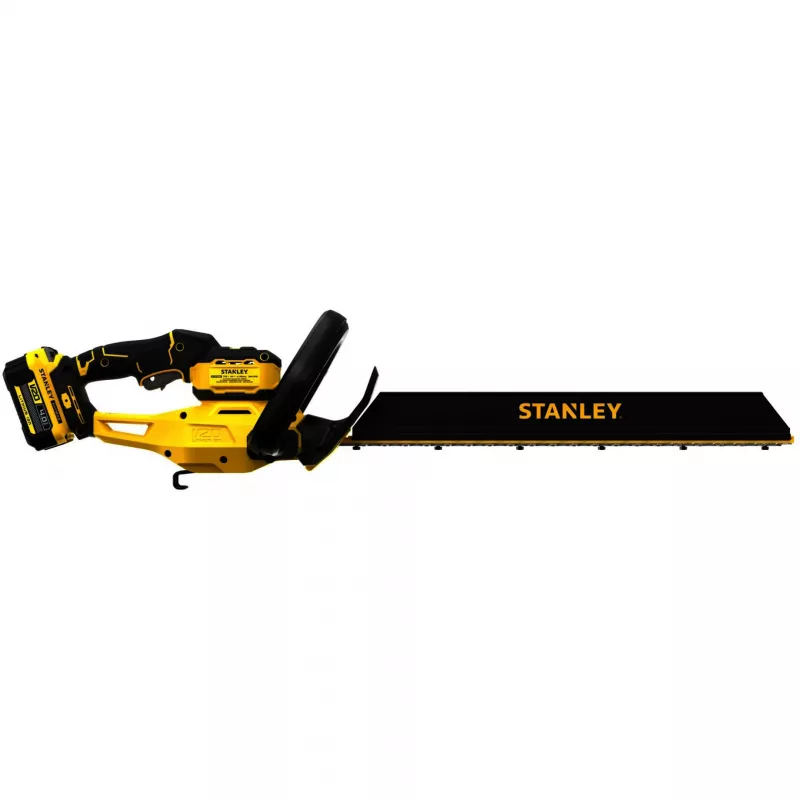 STANLEY Cortasetos a batería (STCHT8255M1-QW), 18V (negro/amarillo, batería Li-Ion 4,0 Ah)