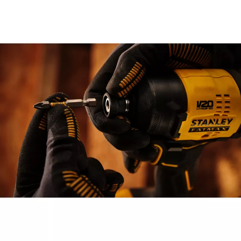 STANLEY Atornillador de impacto a batería (SFMCF811B-XJ), 18 V (negro/amarillo, solo herramienta)