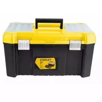 STANLEY Essential Caja de herramientas de 19 pulgadas con organizadores, negro/amarillo