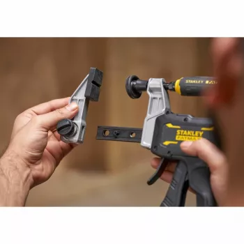 Sargento en F de alta resistencia STANLEY FATMAX FMHT83008-0 460 mm con función de apriete rápido, negro/gris/amarillo