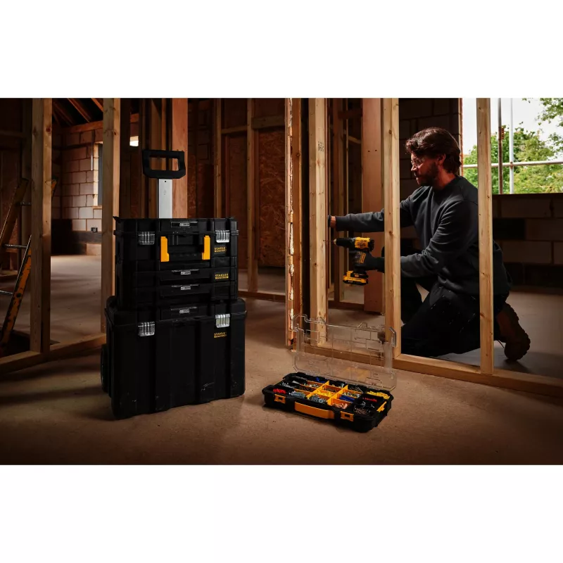 Stanley FatMax Pro-Stack FMST17838-1 Organizador plano con 20 compartimentos, apilable
