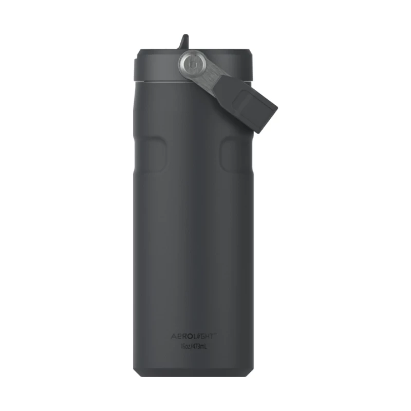 STANLEY IceFlow Bottle Flip Straw 2.0 0,47L Botella térmica negra con pajita