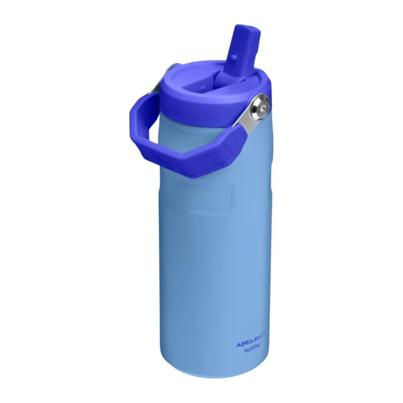 STANLEY IceFlow Bottle Flip Straw 2.0 0,47L botella térmica azul claro con pajita