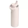 STANLEY IceFlow Bottle Flip Straw 2.0 0,71L rosa claro (Guava) - 24oz botella reutilizable de acero inoxidable con tapa de pajita abatible, doble pared con aislamiento al vacío, a prueba de fugas, sin BPA, apta para lavavajillas