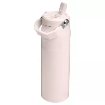 STANLEY IceFlow Bottle Flip Straw 2.0 0,71L rosa claro (Guava) - 24oz botella reutilizable de acero inoxidable con tapa de pajita abatible, doble pared con aislamiento al vacío, a prueba de fugas, sin BPA, apta para lavavajillas
