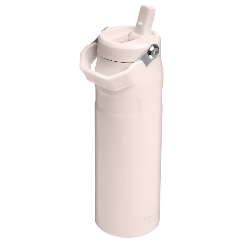 STANLEY IceFlow Bottle Flip Straw 2.0 0,71L rosa claro (Guava) - 24oz botella reutilizable de acero inoxidable con tapa de pajita abatible, doble pared con aislamiento al vacío, a prueba de fugas, sin BPA, apta para lavavajillas