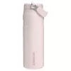 STANLEY IceFlow Bottle Flip Straw 2.0 0,71L rosa claro (Guava) - 24oz botella reutilizable de acero inoxidable con tapa de pajita abatible, doble pared con aislamiento al vacío, a prueba de fugas, sin BPA, apta para lavavajillas