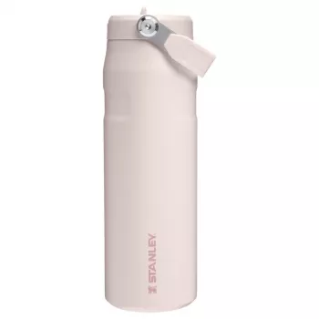 STANLEY IceFlow Bottle Flip Straw 2.0 0,71L rosa claro (Guava) - 24oz botella reutilizable de acero inoxidable con tapa de pajita abatible, doble pared con aislamiento al vacío, a prueba de fugas, sin BPA, apta para lavavajillas