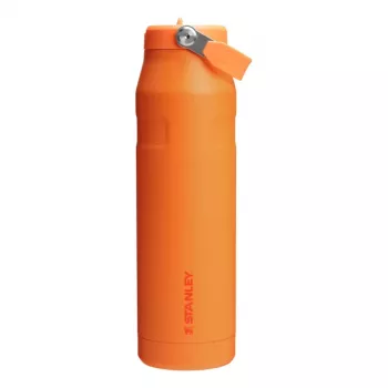 STANLEY IceFlow Bottle Flip Straw 2.0 1,06L Naranja - tapa Flip Straw antiderrames, botella térmica de acero inoxidable con doble pared y aislamiento al vacío