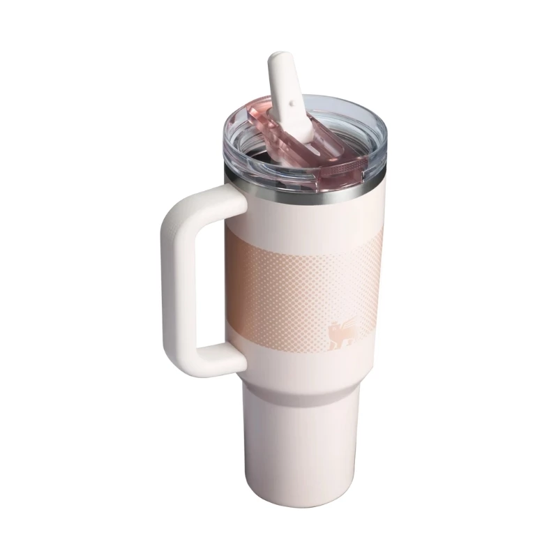 STANLEY Quencher ProTour Flip Straw Tumbler 1,18L vaso térmico rosa claro con pajita