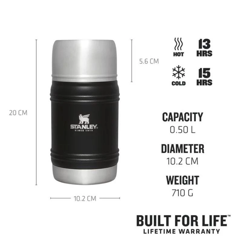 STANLEY The Artisan termo para alimentos 0,5 L, Black