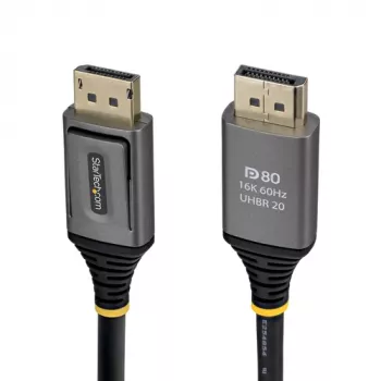 StarTech.com Cable DisplayPort 2.1 DP80 de 0,5 m - Conector macho DisplayPort a conector macho DisplayPort - Negro