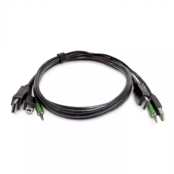 StarTech.com cable combinado KVM DisplayPort de 1,8 m con USB 2.0 y audio de 3,5 mm – conforme a TAA