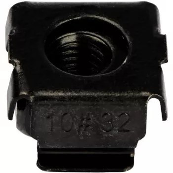 StarTech.com tuercas de jaula 10-32 para racks de servidores - pack de 50, negro, conforme TAA