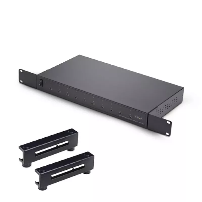 StarTech.com Estación de carga USB-C de 10 puertos - 60W por puerto, 350W total, USB PD 3.0, conforme TAA, sobremesa 10E-CHARGING-STATION