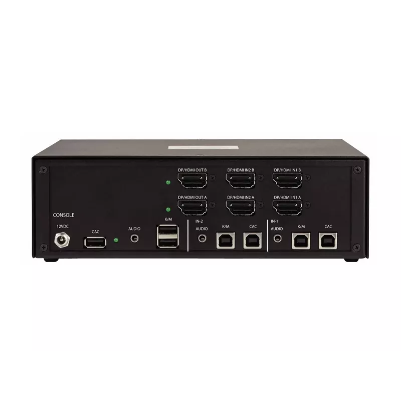 StarTech.com CK4-HP202C Conmutador KVM seguro de 2 puertos para dos monitores, HDMI/DisplayPort, 4K 60Hz, NIAP 4.0