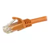StarTech.com Cable Ethernet CAT6 de 7,5m, cable de conexión RJ45 sin enganches 10 Gigabit 650MHz 100W PoE, cable de red CAT 6 10GbE UTP con alivio de tensión, naranja, cableado con certificación UL/TIA - Categoría 6 - 24AWG (N6PATC750CMOR)
