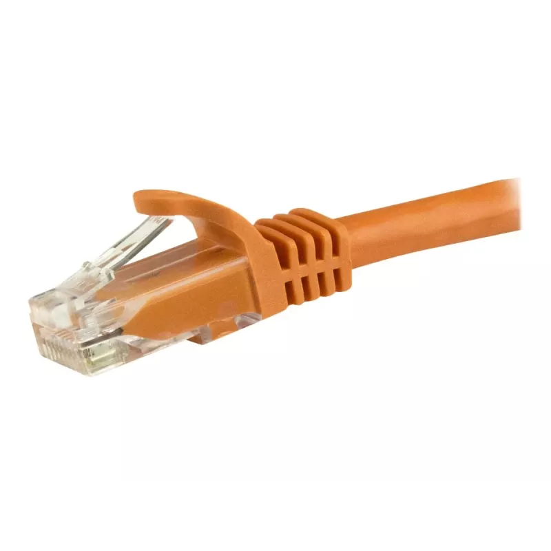 StarTech.com Cable Ethernet CAT6 de 7,5m, cable de conexión RJ45 sin enganches 10 Gigabit 650MHz 100W PoE, cable de red CAT 6 10GbE UTP con alivio de tensión, naranja, cableado con certificación UL/TIA - Categoría 6 - 24AWG (N6PATC750CMOR)