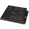 StarTech.com Switch industrial gestionado Gigabit Ethernet PoE+ de 8 puertos con 2 puertos SFP - Montaje en pared con acceso frontal