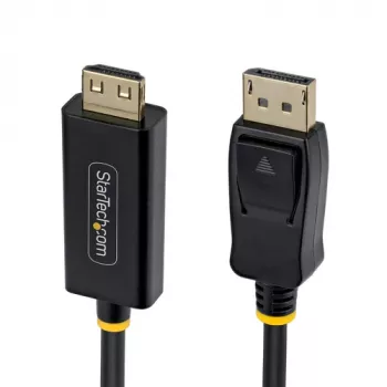 StarTech.com Cable adaptador de DisplayPort a HDMI de 4,5 m con conectores de agarre, 4K 60Hz HDR, negro