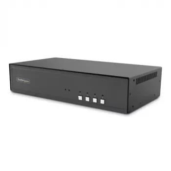 StarTech.com Secure 4-Port Dual Monitor 4K DisplayPort KVM Switch con hub USB 3.0 y audio
