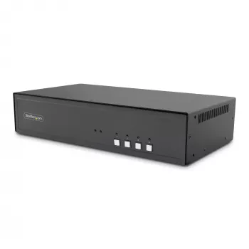 StarTech.com Secure 4-Port Dual Monitor 4K DisplayPort KVM Switch con hub USB 3.0 y audio