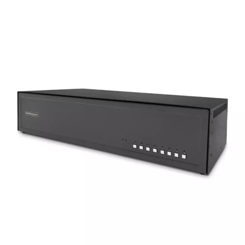 StarTech.com Secure conmutador KVM de 8 puertos - 8 x KVM - montaje en rack