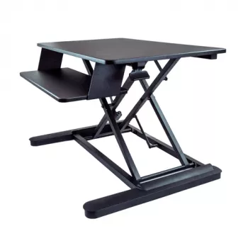 StarTech.com Convertidor de escritorio sentado-de pie con bandeja para teclado - superficie 89 x 53 cm - soporte ergonómico ajustable en altura - compatible con 2 monitores - premontado - negro - 30