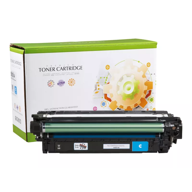 STATIC CONTROL Cartucho de tóner STATIC compatible con HP CF031A cian remanufacturado 12.500 páginas