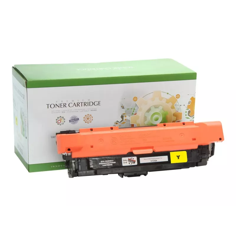 STATIC Cartucho de tóner compatible con HP CF332A amarillo remanufacturado 15.000 páginas