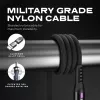 STATIK PowerPivot Pro Cable Trenzado de Nylon, USB-C a USB-C, 1m, Negro
