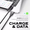 STATIK PowerPivot Pro Cable Trenzado de Nylon, USB-C a USB-C, 1m, Negro