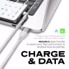 STATIK PowerPivot Pro Cable Trenzado de Nylon, USB-C a USB-C, 3m, Blanco