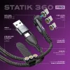 Statik 360 Pro Cable 2.0 Solo USB-C; 1m, Negro