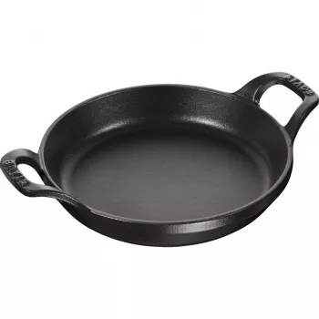 Staub molde redondo para horno y gratinar 16 cm 0,4 L hierro fundido negro