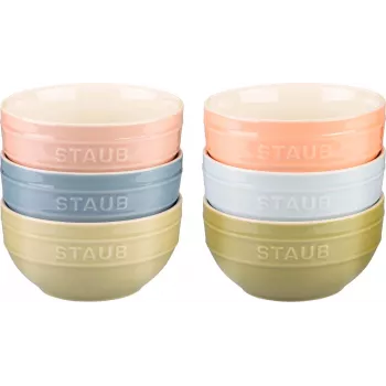 STAUB Set de servir con 6 cuencos mini 12 cm, multicolor