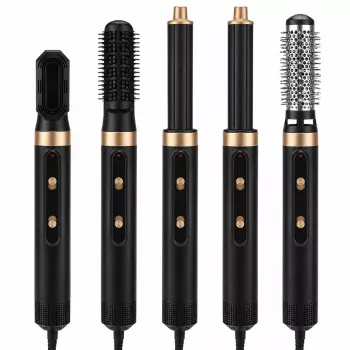 StayBeauty de Extralink M-17934 secador de aire 5 en 1 con tecnología de iones, 1000W, 5 accesorios, calor y velocidad ajustables