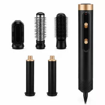 StayBeauty de Extralink M-17934 secador de aire 5 en 1 con tecnología de iones, 1000W, 5 accesorios, calor y velocidad ajustables