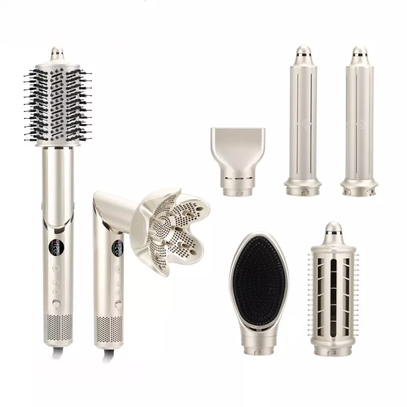 StayBeauty de Extralink M-17959L secador de aire plegable 8 en 1 con ionización, 1400W, 8 accesorios, set de estilismo