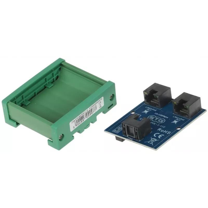 STG STG-SW-POE-3-110 switch / extensor PoE, 2 puertos PoE + 1 uplink, 10/100 Mbit/s