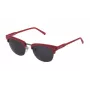 STING Gafas de sol unisex SST02551568F montura negra brillante rectangular lentes grises degradadas 51/20/145 mm