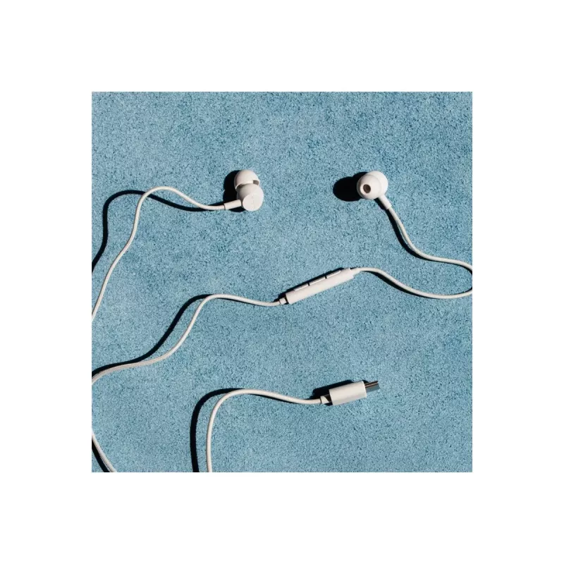 Auriculares in-ear True Wireless Sudio V3 con estuche de carga USB-C, doble micrófono, control táctil, resistente a salpicaduras IPX4, gris-blanco