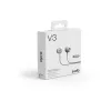 Auriculares in-ear True Wireless Sudio V3 con estuche de carga USB-C, doble micrófono, control táctil, resistente a salpicaduras IPX4, gris-blanco