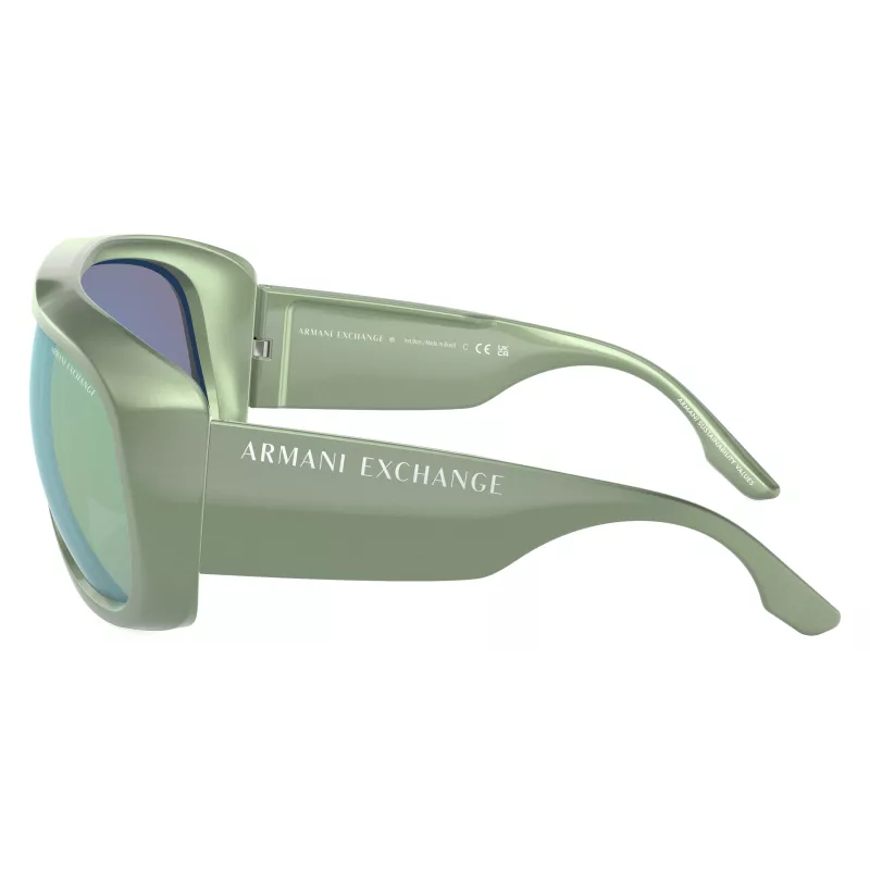Gafas de sol unisex Armani Exchange AX4143SU83542 rectangulares montura completa de plástico negra gris oscuro 67 mm