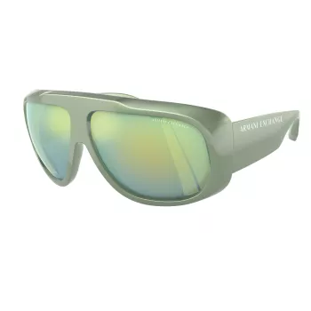 Gafas de sol unisex Armani Exchange AX4143SU83542 rectangulares montura completa de plástico negra gris oscuro 67 mm