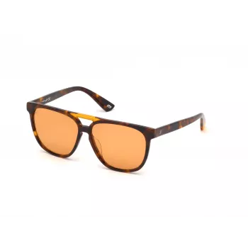Gafas de sol WEB EYEWEAR Unisex WE0263-5956J Cuadradas Montura de acetato Havana Lentes de policarbonato verdes 59/13/145 mm UV400